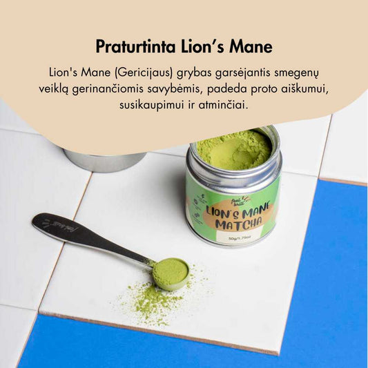 Feel Brill lion's mane matcha LocalizeLionAbout