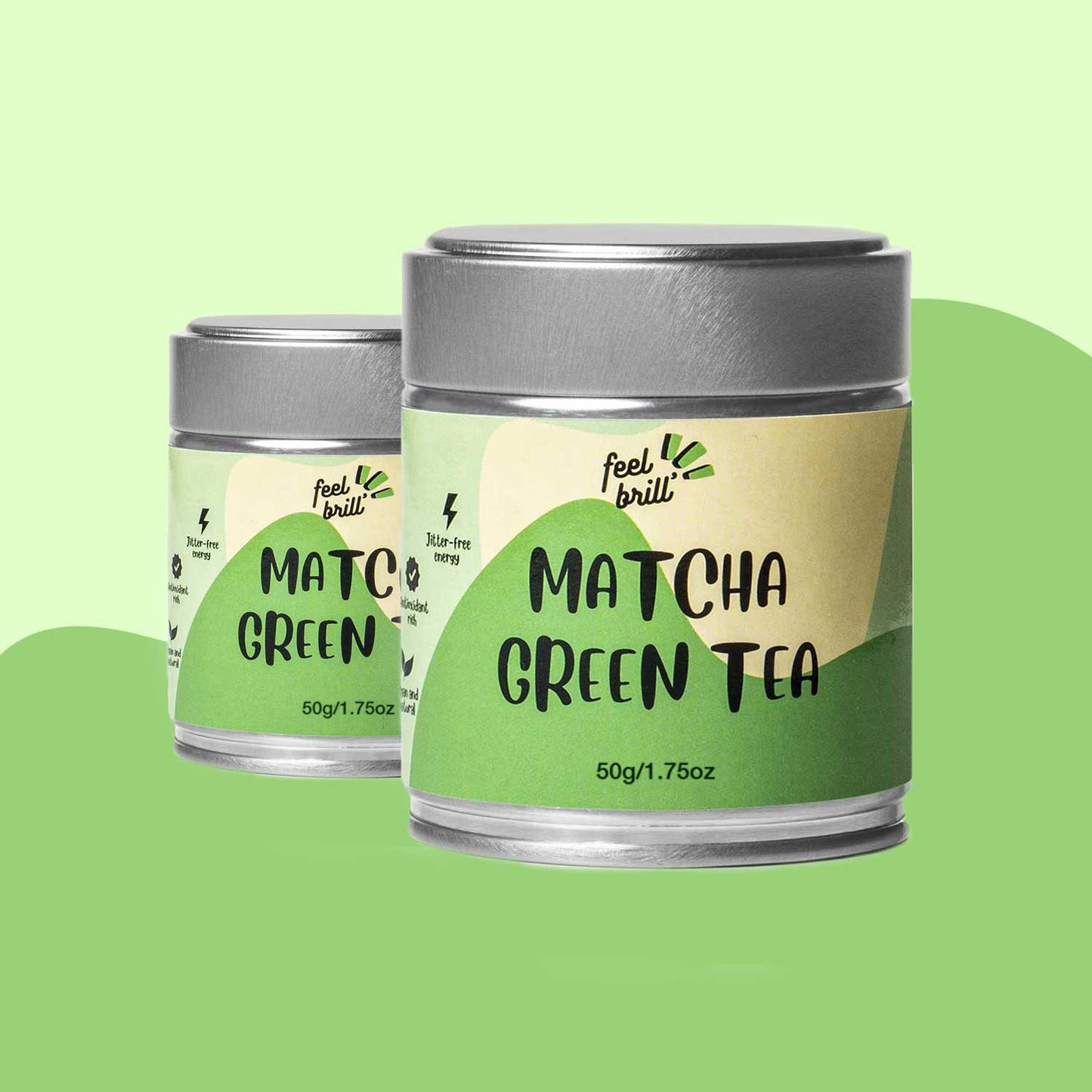 Two matcha green teas