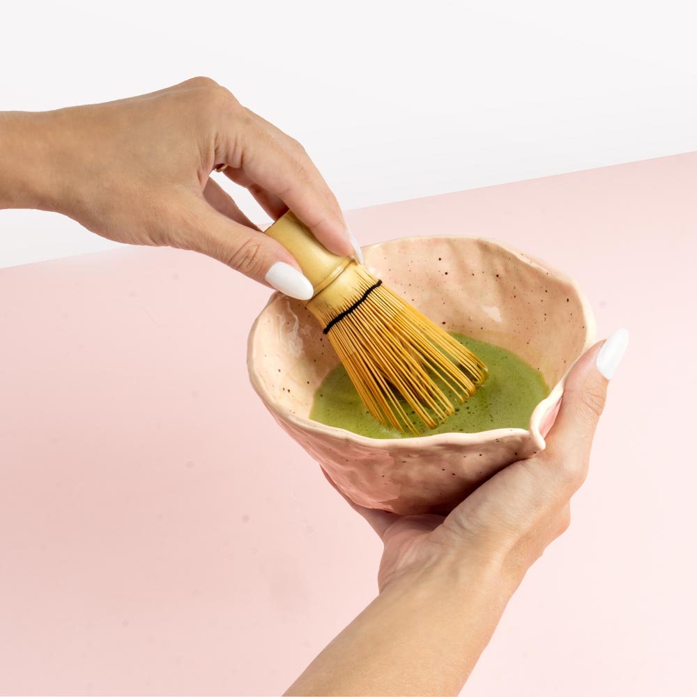 Käsitsi valmistatud matcha kauss - roosa