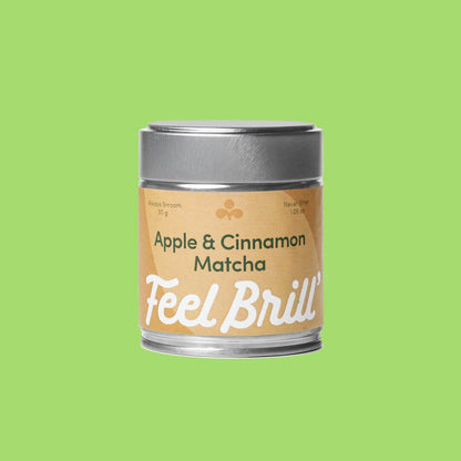 Matcha with apples and cinnamon