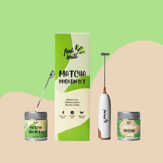 Set čaje matcha pro začátečníky pro energii a koncentraci