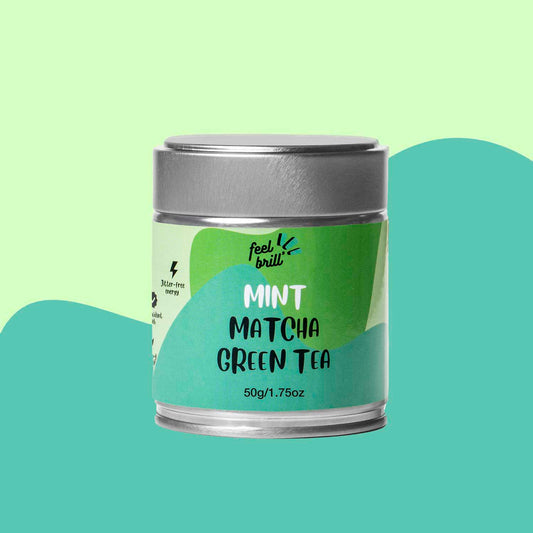 Matcha green tea with mint